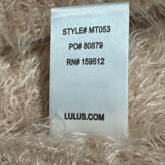 Lulus Pink Blush Eyelash Sweater Small 17x17.5 - Picture 7 of 7